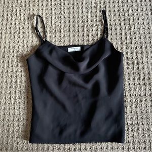 Aritzia Babaton black cowl neck cami